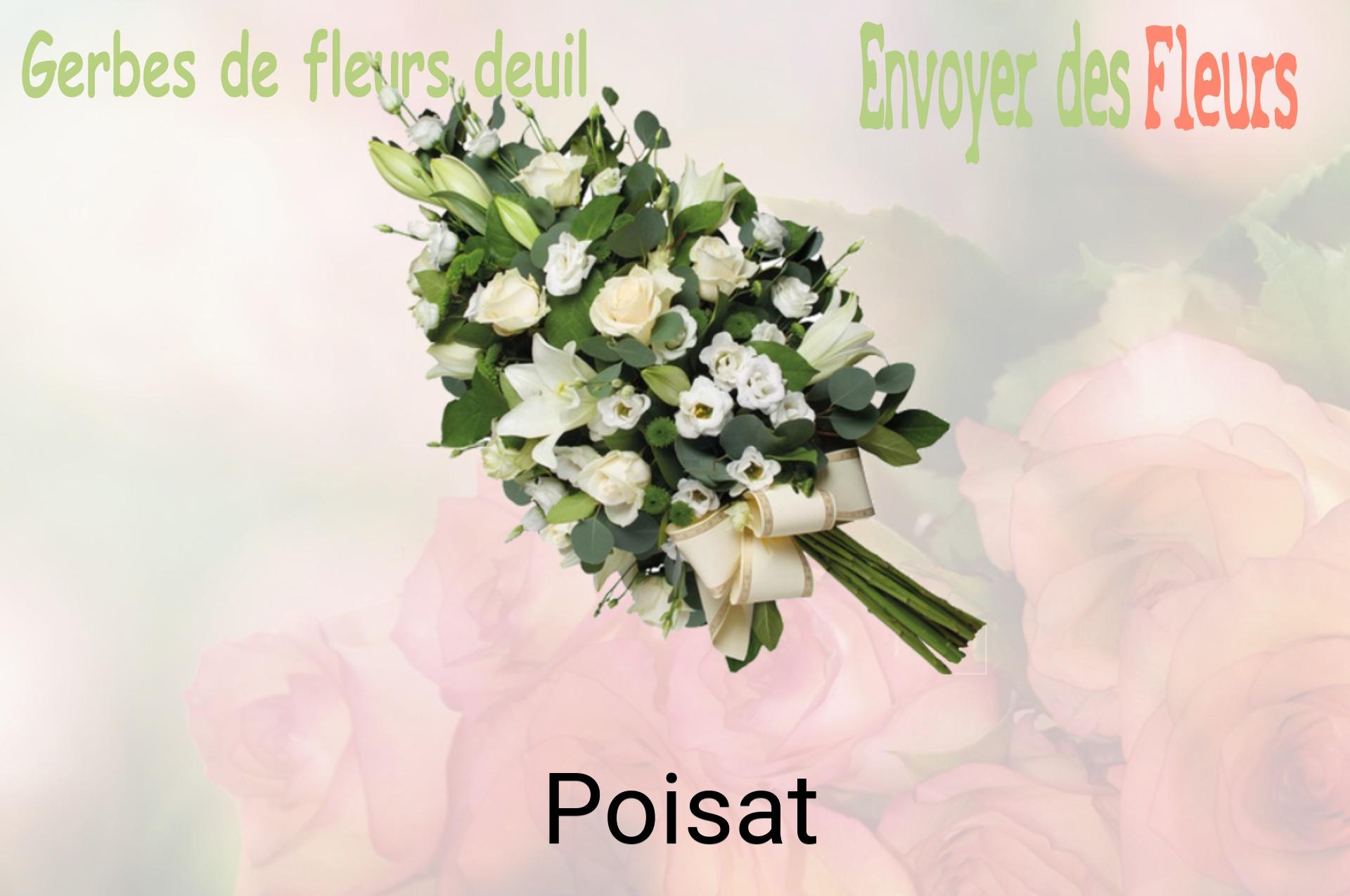 Gerbe de fleurs de deuil livrée à Poisat